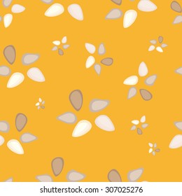 Pumpkin  seeds seamless pattern vector illustration