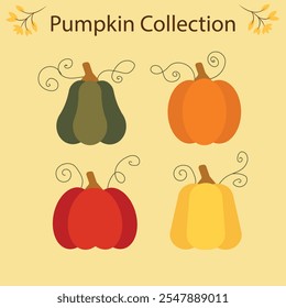 Pumpkin Set Clipart Vector Illustration by Ari_noana