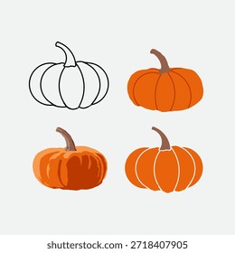 Conjunto de calabaza Vector gráfico de alta calidad
