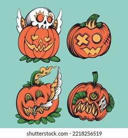 Pumpkin Set Illustration Vector Asset