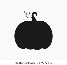 Pumpkin shape silhouette icon. Vector illustration.