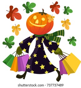 pumpkin shopping halloween