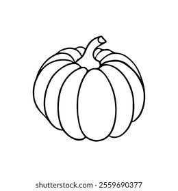 A pumpkin is shown in this drawing