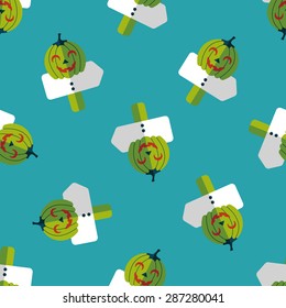 pumpkin sign flat icon,eps10 seamless pattern background
