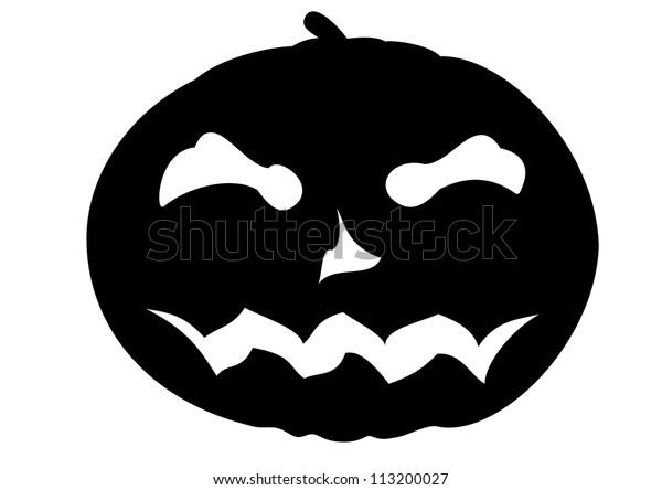 Pumpkin Silhouette Stock Vector (Royalty Free) 113200027