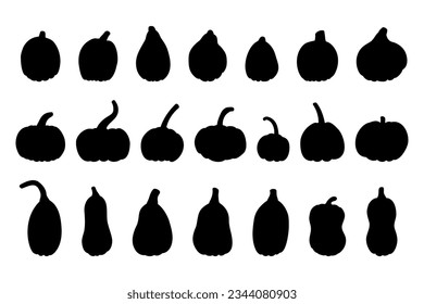 La silueta de calabaza es grande. Ilustración vectorial aislada sobre fondo blanco