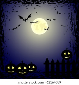 Pumpkin silhouette card