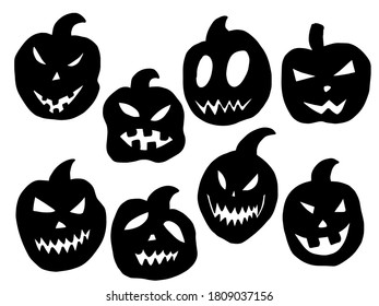 pumpkin Silhouette Halloween. halloween illustration