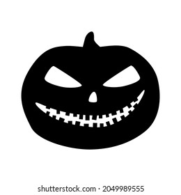 Pumpkin silhouette icon of the day Halloween