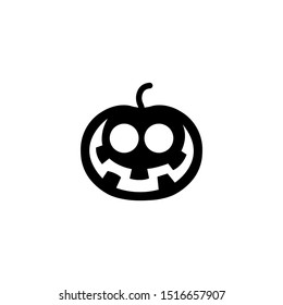 Pumpkin silhouette icon on a white background