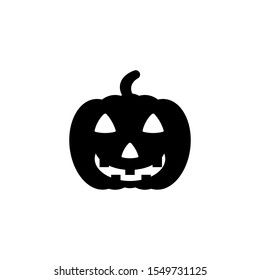 	
Pumpkin silhouette icon on a white background