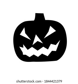 Pumpkin Silhouette Icon On White Background Stock Vector (Royalty Free ...