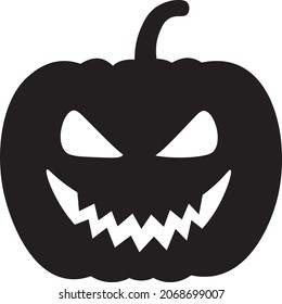 Pumpkin silhouette icon on a white background