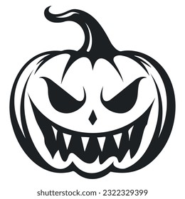 Pumpkin silhouette icon on a white background.