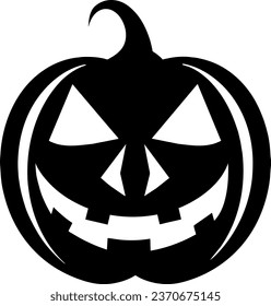 Pumpkin silhouette icon on a white background
