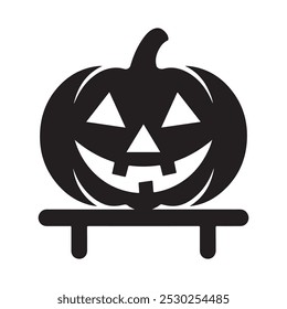 Pumpkin silhouette icon on a white background