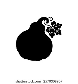 Pumpkin silhouette icon vector design.