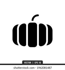 Pumpkin Silhouette icon vector, illustration logo template in trendy style. Suitable for many purposes.