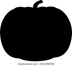 pumpkin silhouette on white background