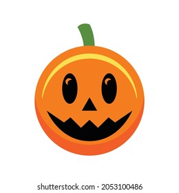 pumpkin silhouette vector design. halloween symbol icon graphic. cartoon mascot emblem for Company and business