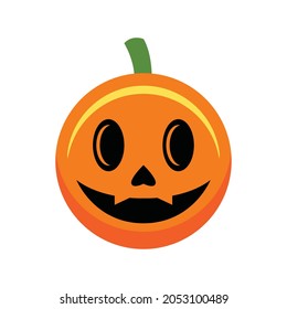 pumpkin silhouette vector design. halloween symbol icon graphic. cartoon mascot emblem for Company and business