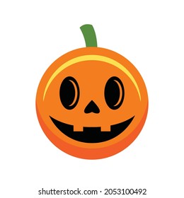 pumpkin silhouette vector design. halloween symbol icon graphic. cartoon mascot emblem for Company and business
