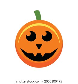 diseño vectorial de silueta de calabaza. gráfico de iconos de símbolo de halloween. emblema de la mascota de dibujos animados para empresas y empresas