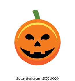 pumpkin silhouette vector design. halloween symbol icon graphic. cartoon mascot emblem for Company and business