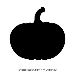 pumpkin silhouette vector  design isolated on white background