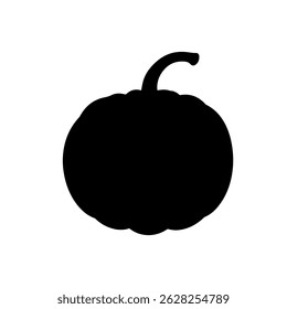 Pumpkin silhouette vector flat illustration design.