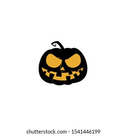 pumpkin silhouette vector icon on a white background
