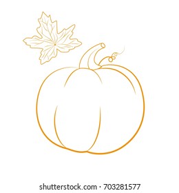 Pumpkin silhouette for your artworks. Halloween background