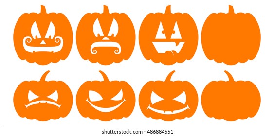 Pumpkin Silhouettes - Jack O Lantern - Halloween