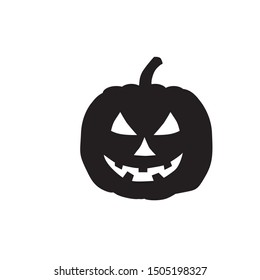 Pumpkin sillhouette logo vector illustration