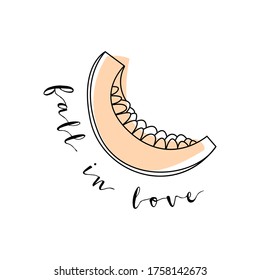 Ropa de calabaza. Caer enamorada. Perfecto para el diseño decorativo del otoño, el día de gracias y la invitación de halloween, festival de la cosecha de otoño. Ilustración plana del vector