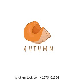 
pumpkin slice. Vector freehand drawing. Illustration. orange color delicious sweetness. Autumn