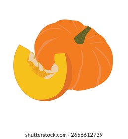 pumpkin. pumpkin with pumpkin slices
