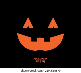 PUMPKIN SMILE HEAD HALLOWEEN   TEXT quotes party invitation post spooky night costume  ghost zombie pack  horror spooky season orange black trick or treat green borwn white purple 