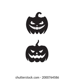 Pumpkin with smile for your design for the holiday Halloween. Vector illustration