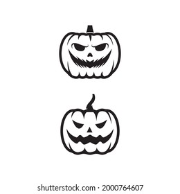Pumpkin with smile for your design for the holiday Halloween. Vector illustration