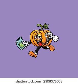 pumpkin smoking blunt and high face stoned from weed cannabis hold bud nug