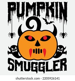 Pumpkin smuggler Halloween t-shirt design
