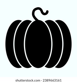 Pumpkin solid icon. Big vegatable plant harvest. Autumn season vector design concept, glyph style pictogram on white background, use for web and app. Eps 10