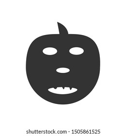 Pumpkin solid icon vector design
