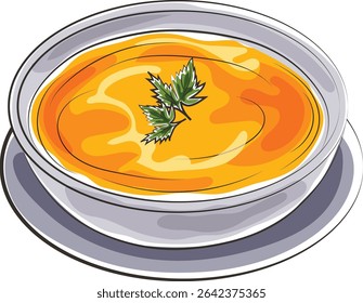 pumpkin soup art doodle marker style
