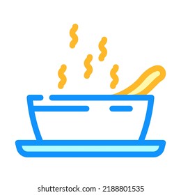 vector del icono de color de la sopa de calabaza. señal de sopa de calabaza. ilustración de símbolo aislado