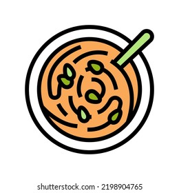 pumpkin soup color icon vector. pumpkin soup sign. isolated symbol illustration