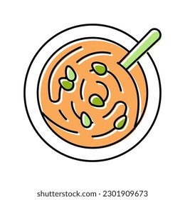 pumpkin soup color icon vector. pumpkin soup sign. isolated symbol illustration