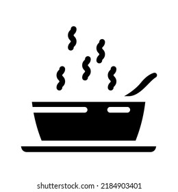 pumpkin soup glyph icon vector. pumpkin soup sign. isolated symbol illustration