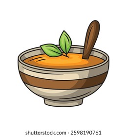 Pumpkin Soup icon design. Vector design